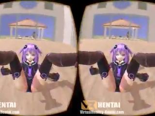 Hyperdimension neptunia - лилаво сърце в 3d sbs