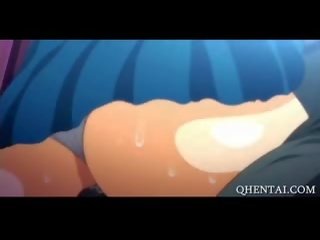 Curvy Hentai seductress Plugs Ass Hole And Vibes Clit