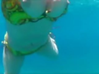 Underwater adult clip swiming cumshot