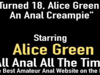 Sadece dönük 18 alice yeşil alır gaped çerçeveli & büyük nipel fucked&excl;