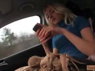 Delightful Amateur Blonde Teen Victoria Puppy Fucked In The Car