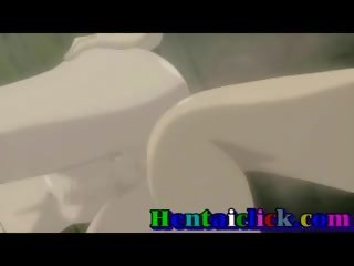 Hentai đồng tính đôi lõi cứng fucked lược và cummed