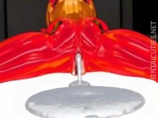 뜨거운 에 trot 3d 애니메이션 매춘부 빨기 촉수