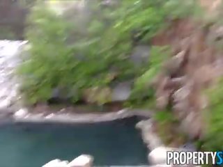 Property x rated film - enchanting petite real estate agent tricked into fucking on camera