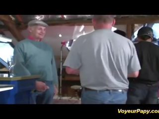 Papy Enjoys Couple In Doggy Fuck