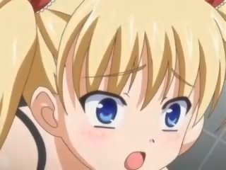 Násťročné anime blondýna získavanie a šachta v ju zadok