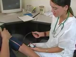 Female medic Measures His Stick video