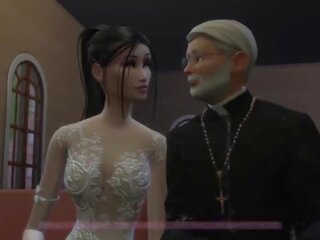 &lbrack;TRAILER&rsqb; Bride enjoying the last days before getting married&period; dirty video with the priest before the ceremony - Naughty Betrayal