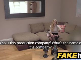 Fake Agent UK Amateur big tits MILF sucks cock for cash on casting couch