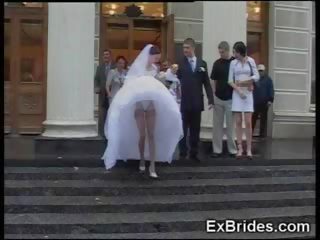 Amateur bride teenager gf voyeur upskirt exgf wife Lolly Pop wedding doll public real ass Pantyhose nylon Nude
