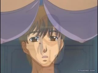 Azul cabeça mamalhuda hentai anime mel abalroado