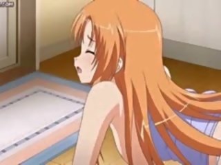 Slem anime ridning en putz på gulv