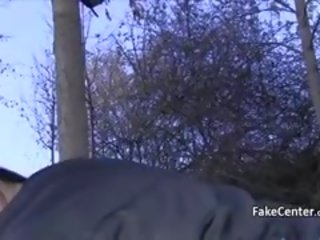 Ukrainian slut Fucked For Money Outdoors