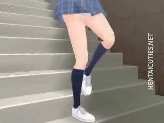 Attractive 3d anime nuori nainen olla a märkä unelma