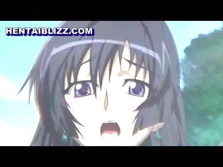 Anime tipu gangbanged mukaan monsterin lonkerot