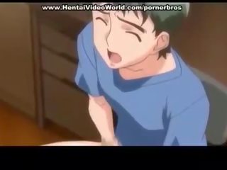Anime tiener dochter gaat ahead plezier neuken in bed