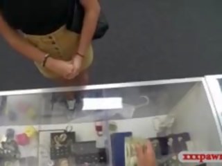Busty College lassie Fucked At The Pawnshop To Earn Extra Cash