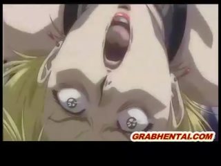 Ginintuan ang buhok hentai super brutally tentacles fucked