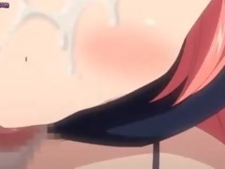Redhead Anime Teenie Gets Covered In Sperm