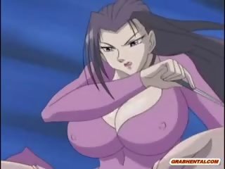 Hentai Mom With Big Jugs Threesome Fucked