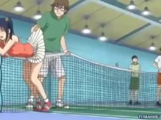 호색의 테니스 연습