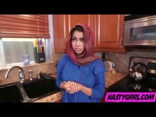Hijabi young woman ada has to suck manhood and obey