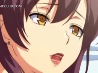 Paauglių 3d anime sweetheart kova per a didelis phallus