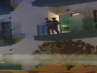 Guys caught fucking on the balcony