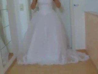 Kochanek w jej ślub sukienka pieprzony ciężko