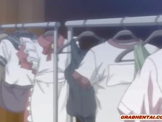 Bondage Hentai Nurse With Gagging Sucking shaft And Swallowing Cum